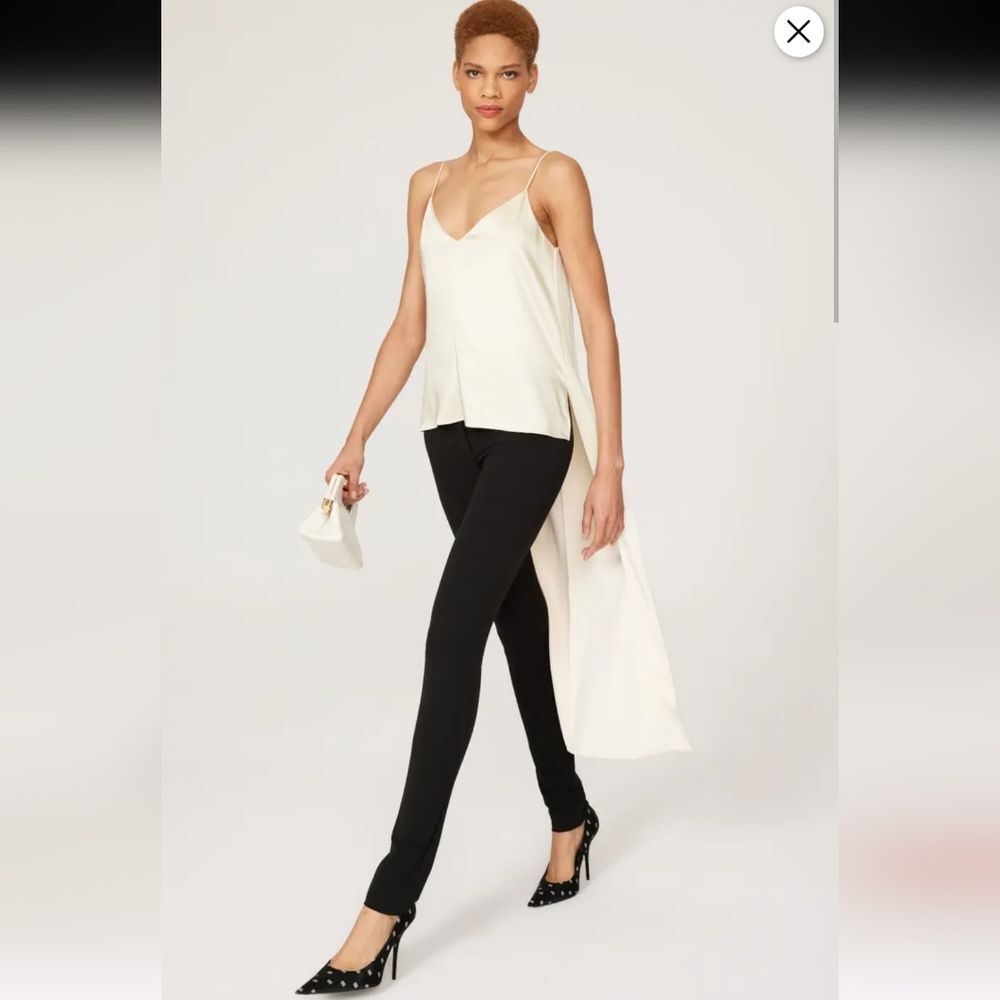 Obando Collective Cream Satin Camisole Hi-Low Top Size 0